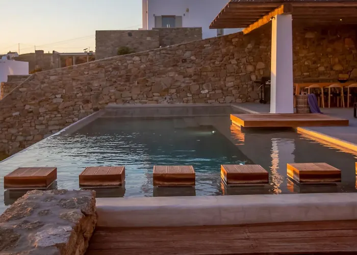 Aura Seaview Sunset Pool - Six Bedrooms * Fanari (Mykonos)