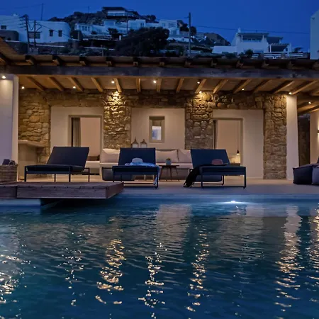 Aura Seaview Sunset Pool W Night Security Guard - Six Bedrooms Willa Fanari (Mykonos)
