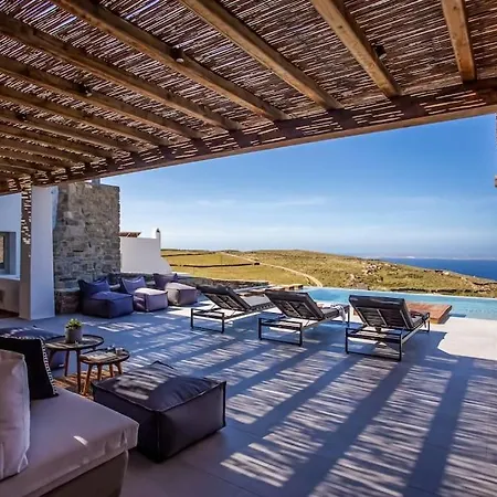 Willa Aura Seaview Sunset Pool W Night Security Guard - Six Bedrooms Fanari (Mykonos)
