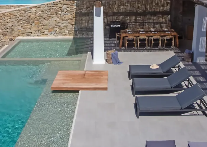 Aura Seaview Sunset Pool - Six Bedrooms * Fanari (Mykonos)