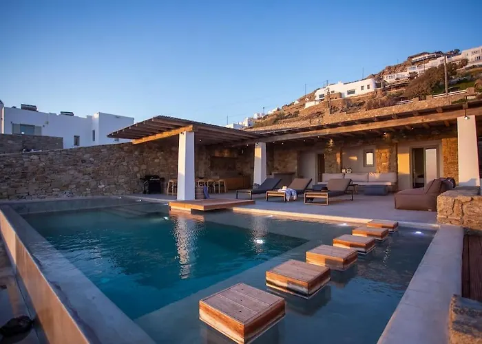 Aura Seaview Sunset Pool - Six Bedrooms Villa Fanari (Mykonos)